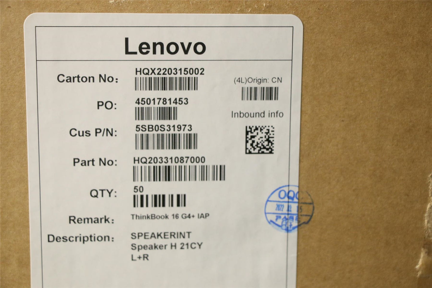 Lenovo ThinkBook 16 G4+ IAP 16 G4+ ARA Speaker Speakers 5SB0S31973