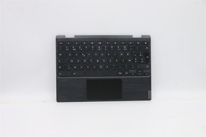 Lenovo Chromebook 300e 2nd Keyboard Palmrest Top Cover Belgian Black 5CB0X55511