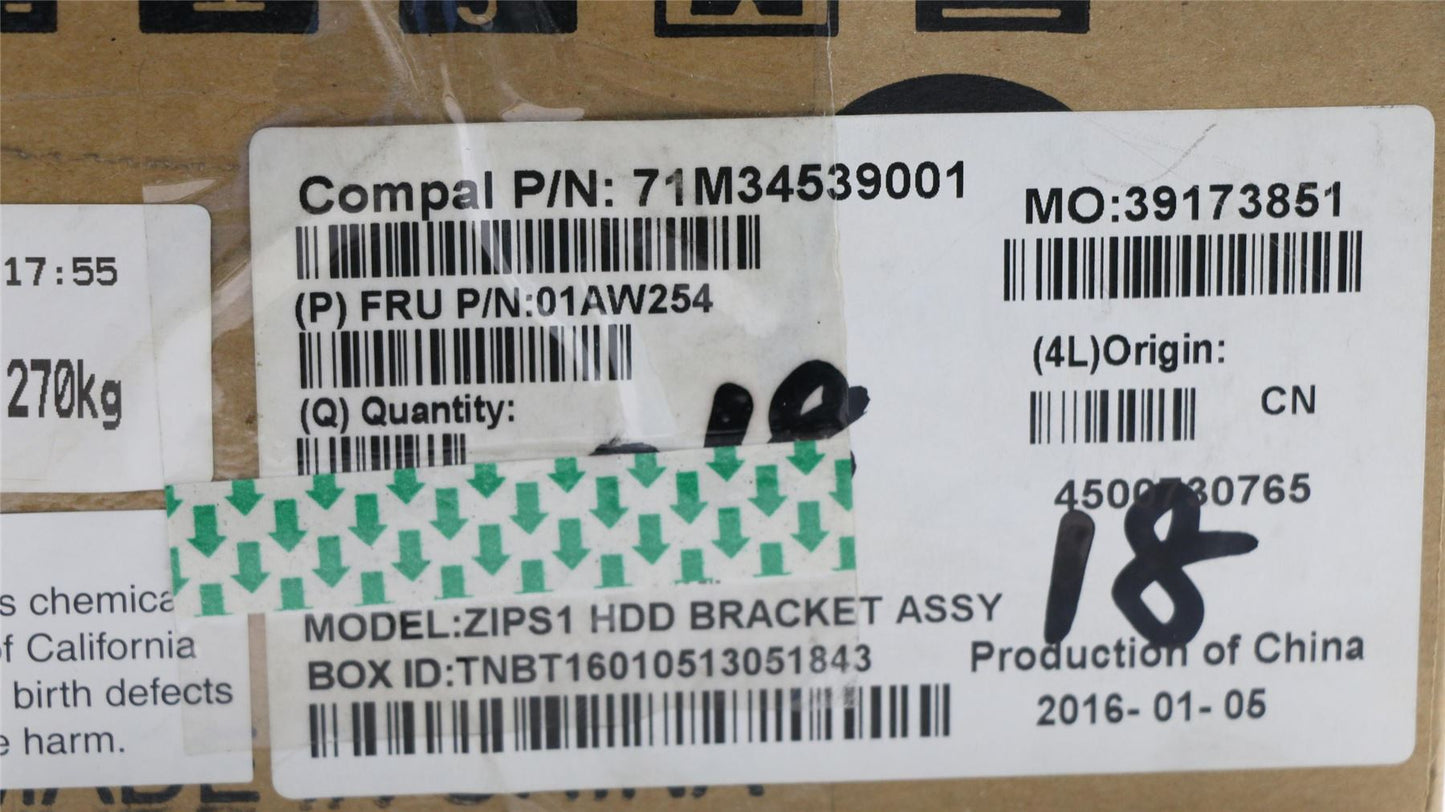 Lenovo Yoga 12 Hard Disk Drive HDD Bracket 01AW254