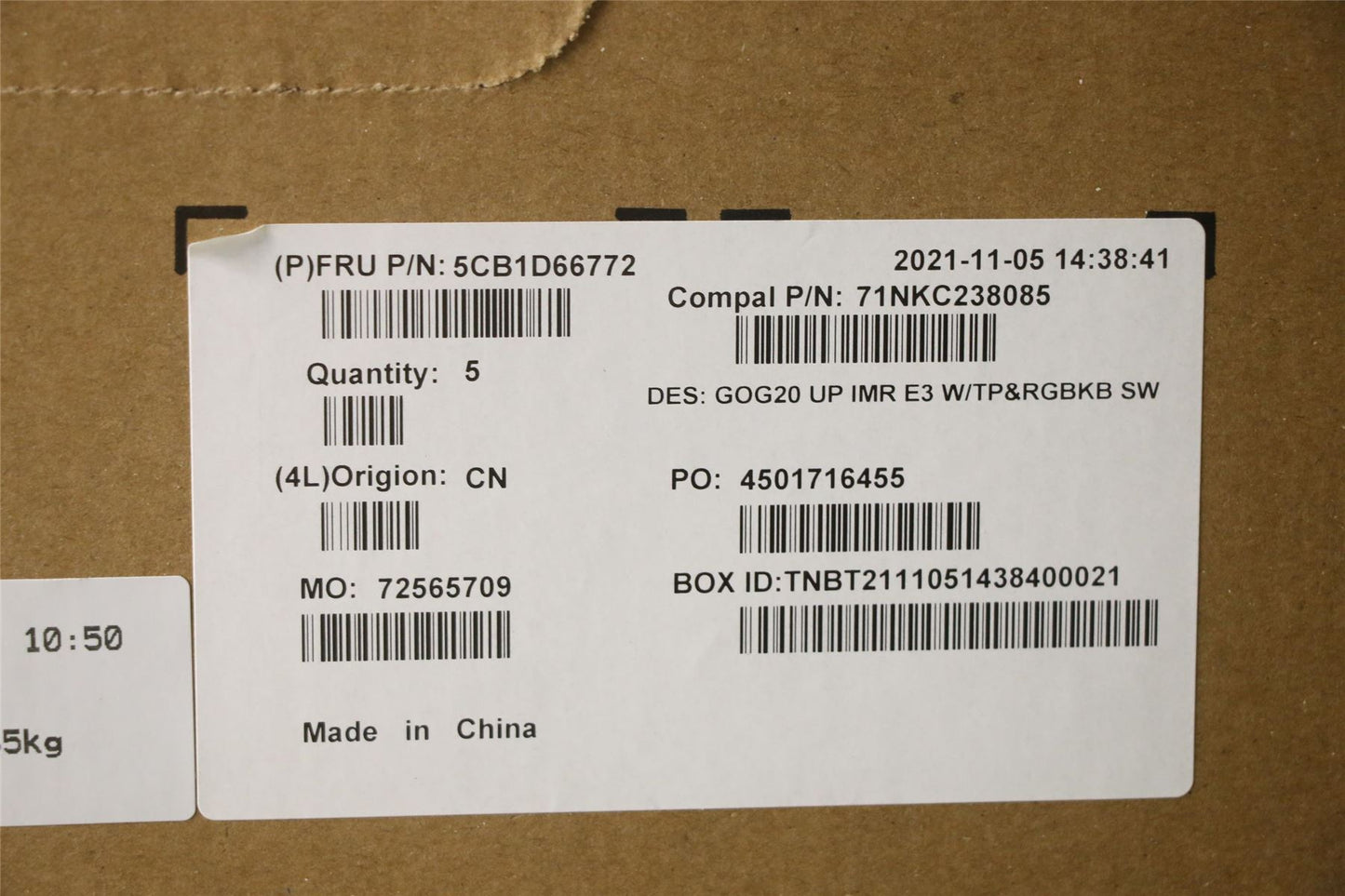 Lenovo IdeaPad 3 15ACH6 Palmrest Cover Touchpad Keyboard Black 5CB1D66772