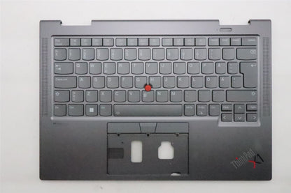 Lenovo Yoga X1 6th Keyboard Palmrest Top Cover Swedish Finnish Grey 5M11C40973