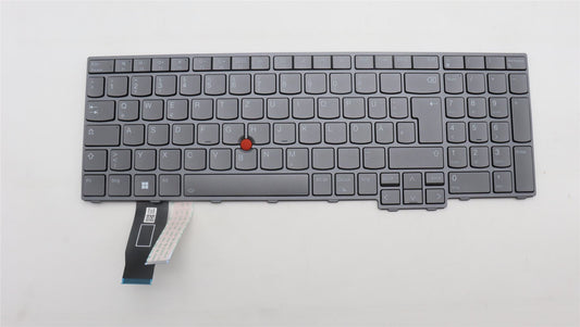 Lenovo ThinkPad P16s 1 T16 1 Keyboard German Grey Backlit 5N21D93845