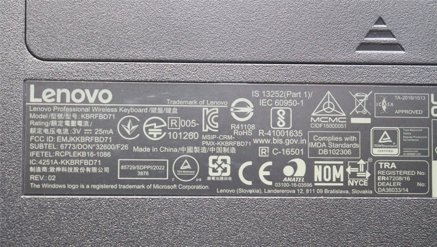 Lenovo Wireless KBD-Hebrew 03X6981
