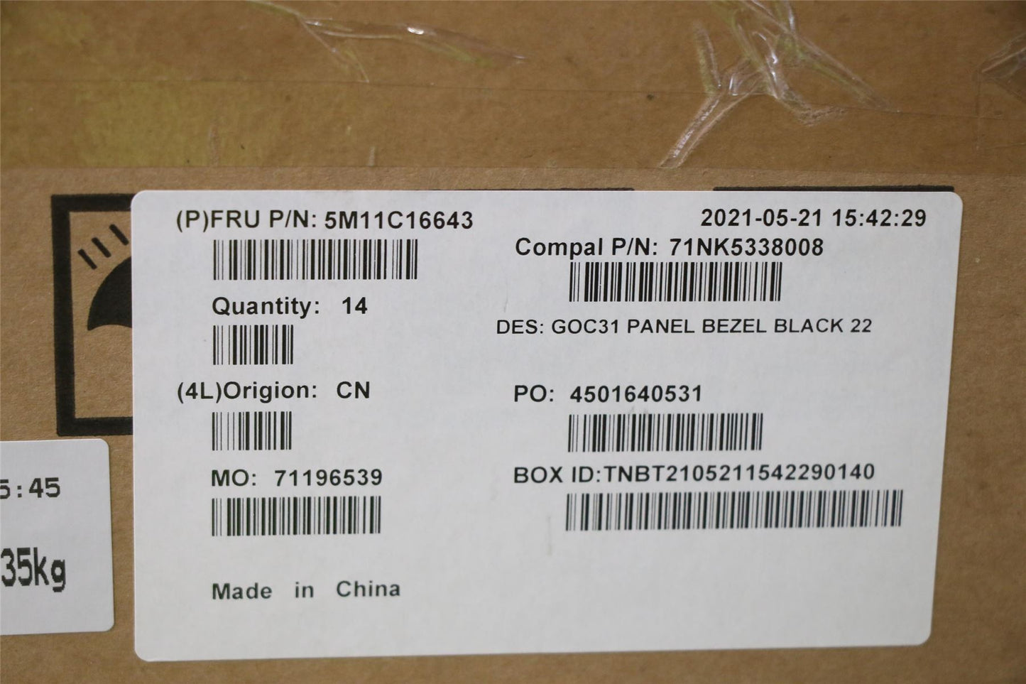Lenovo MECH_ASM PANEL_BEZEL,B,A3 22 5M11C16643