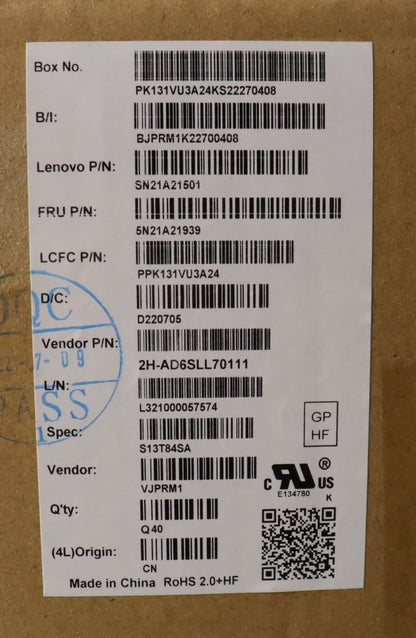 Lenovo ThinkPad X13 2 Keyboard Slovenian Black 5N21A21939