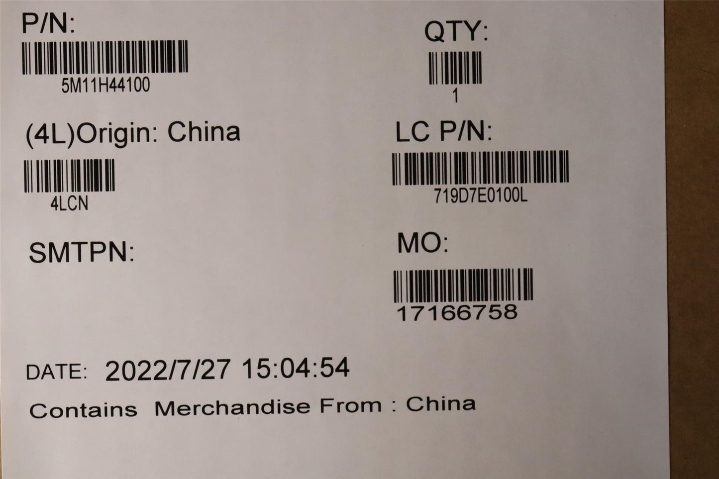 Lenovo Carbon X1 10th LCD Screen Display Assembly 5M11H44100