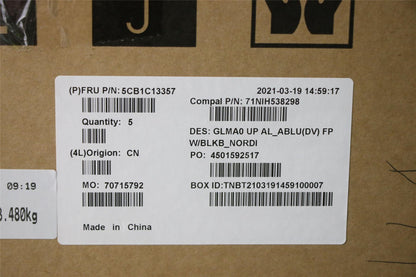 Lenovo IdeaPad 5 14ALC05 Palmrest Cover Touchpad Keyboard Nordic 5CB1C13357