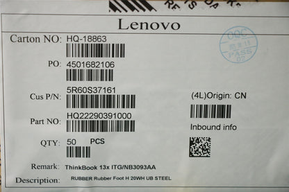 Lenovo RUBBER Rubber Foot H 20WH UB STEEL 5R60S37161