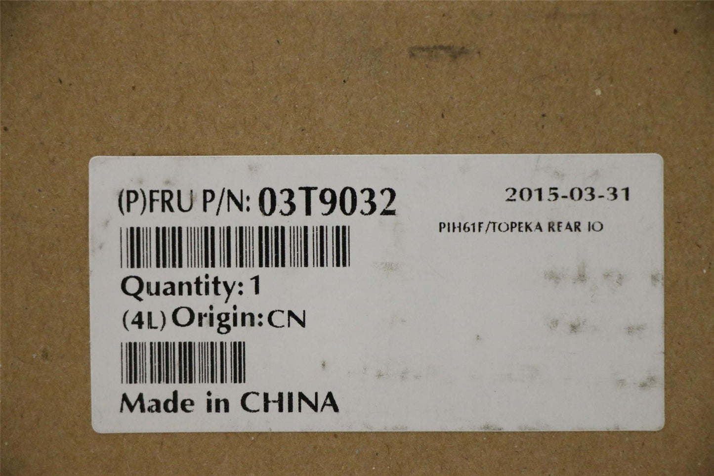 Lenovo MECH FRU Rear IO Board without DP 03T9032