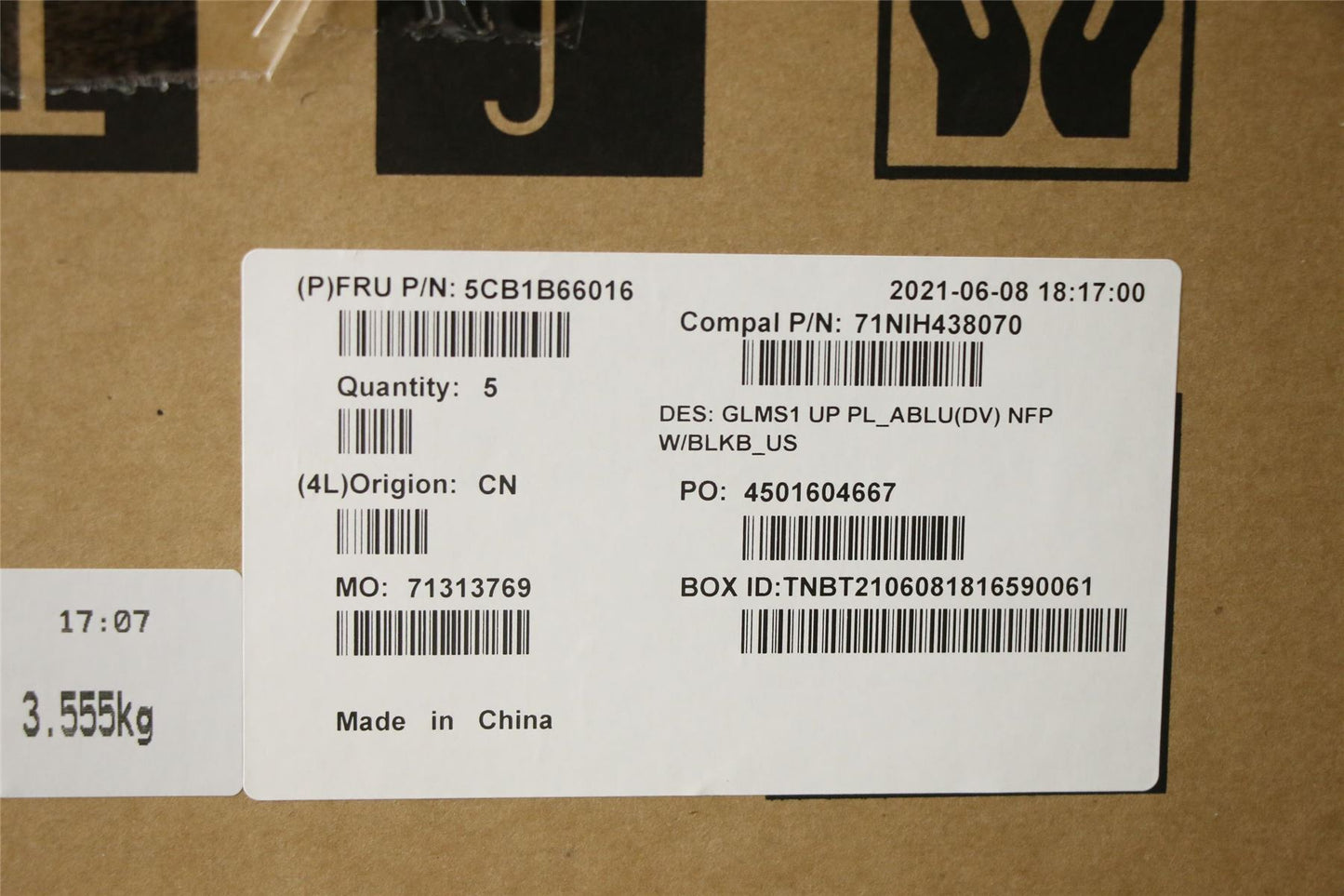 Lenovo UpperCase_ENG C82FE PLBUW NFPBL 5CB1B66016