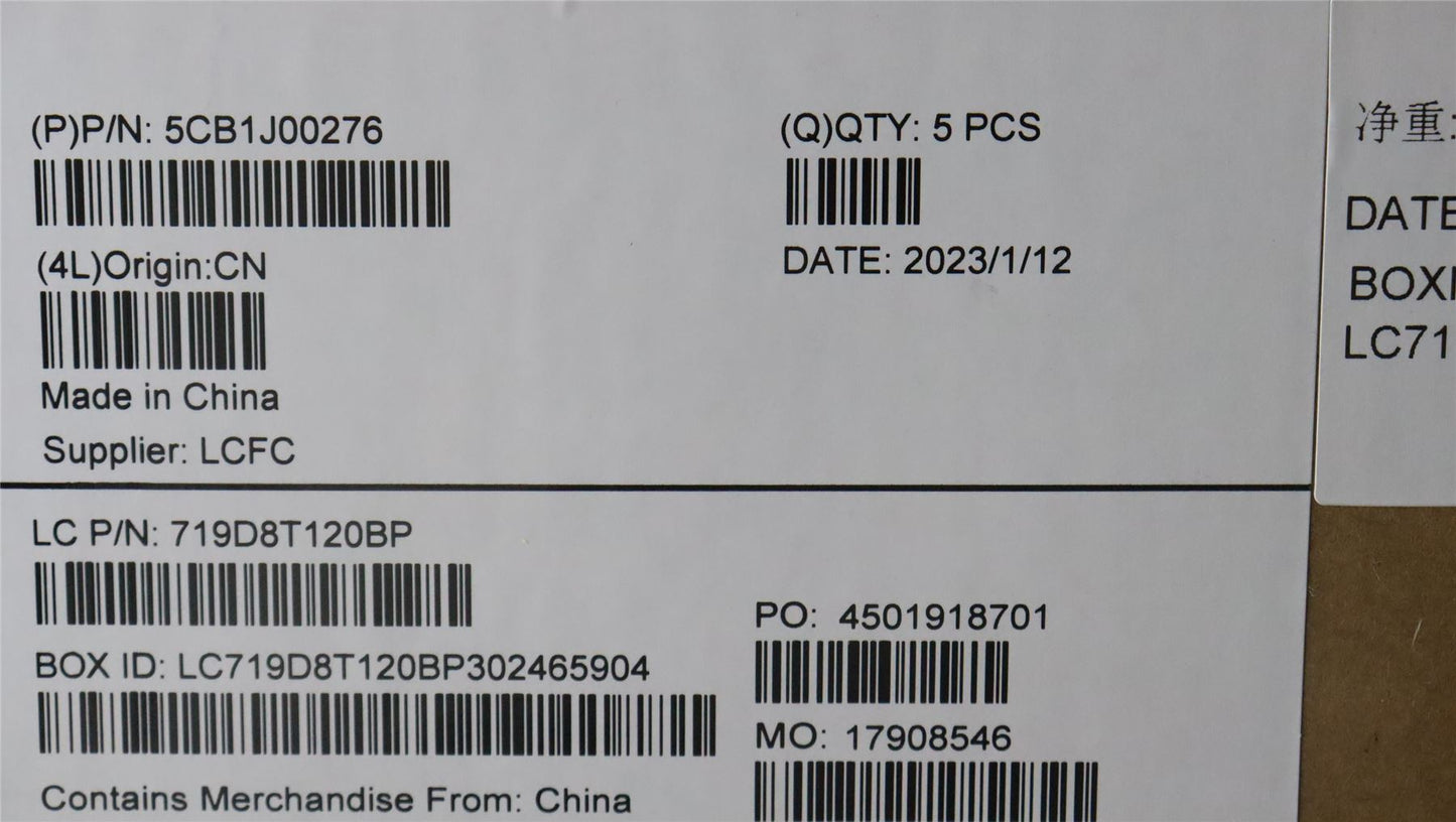 Lenovo Upper Case ASM_UKEL82SFFP_AB_BL_PC 5CB1J00276
