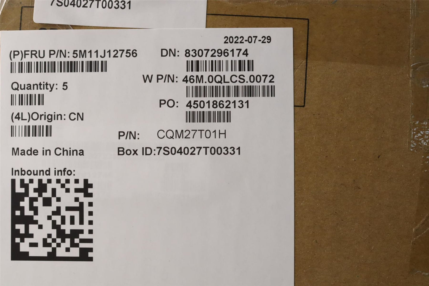 Lenovo ThinkPad X13s Keyboard Palmrest Top Cover UK Black 5M11J12756