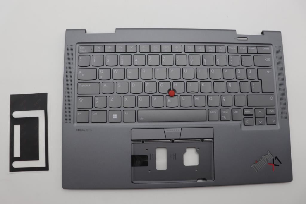 Lenovo ThinkPad X1 8th Gen Keyboard Palmrest Top Cover Turkish Grey 5M11H62504
