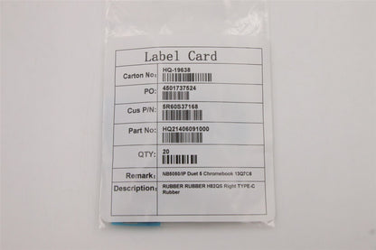 Lenovo RUBBER RUBBER H82QS Right TYPE-C Rubber 5R60S37168