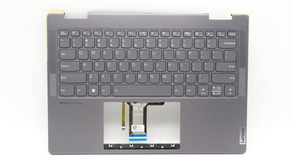 Lenovo Yoga 7 14IRL8 Keyboard Palmrest Top Cover US Storm Grey 5CB1L40839