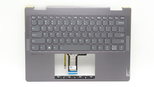 Lenovo Yoga 7 14IRL8 Keyboard Palmrest Top Cover US Storm Grey 5CB1L40839