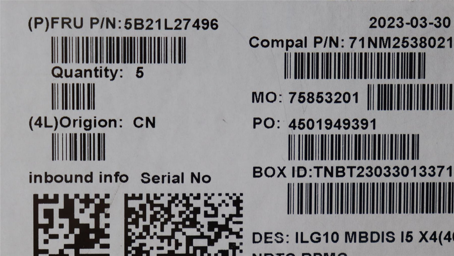 Lenovo LOQ 15IRH8 Motherboard Mainboard DIS INTELI513500H 5B21L27496