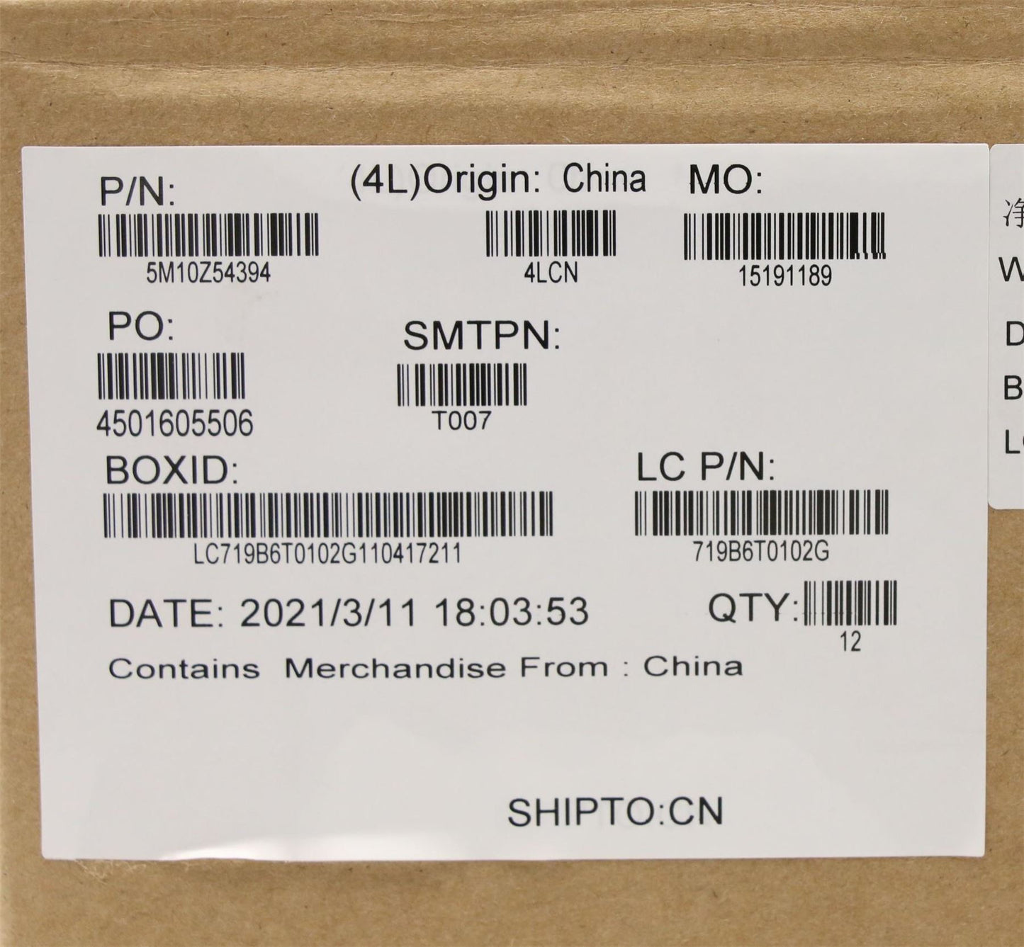 Lenovo MECH_ASM KB w/KB Mlr Num BL(CHY)Thai 5M10Z54392