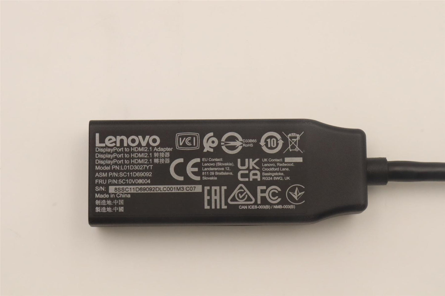 Lenovo DP1.4 to HDMI2.1 dongle 5C10V06004