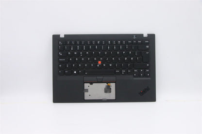 Lenovo Carbon X1 6th Keyboard Palmrest Top Cover Nordic Black 01YR552