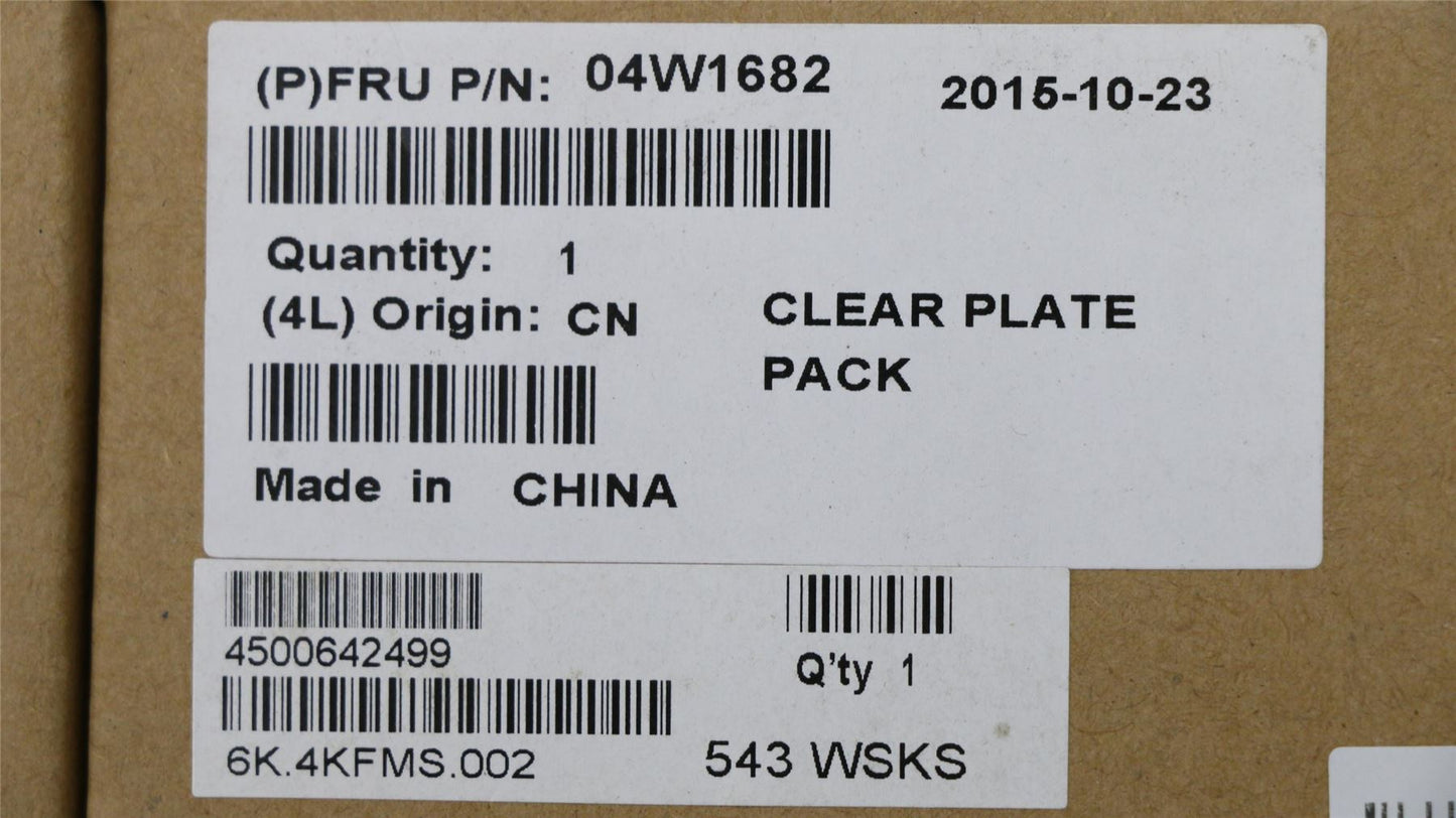 Lenovo NAMEPLATE FRU Clear Plate KIT 04W1682