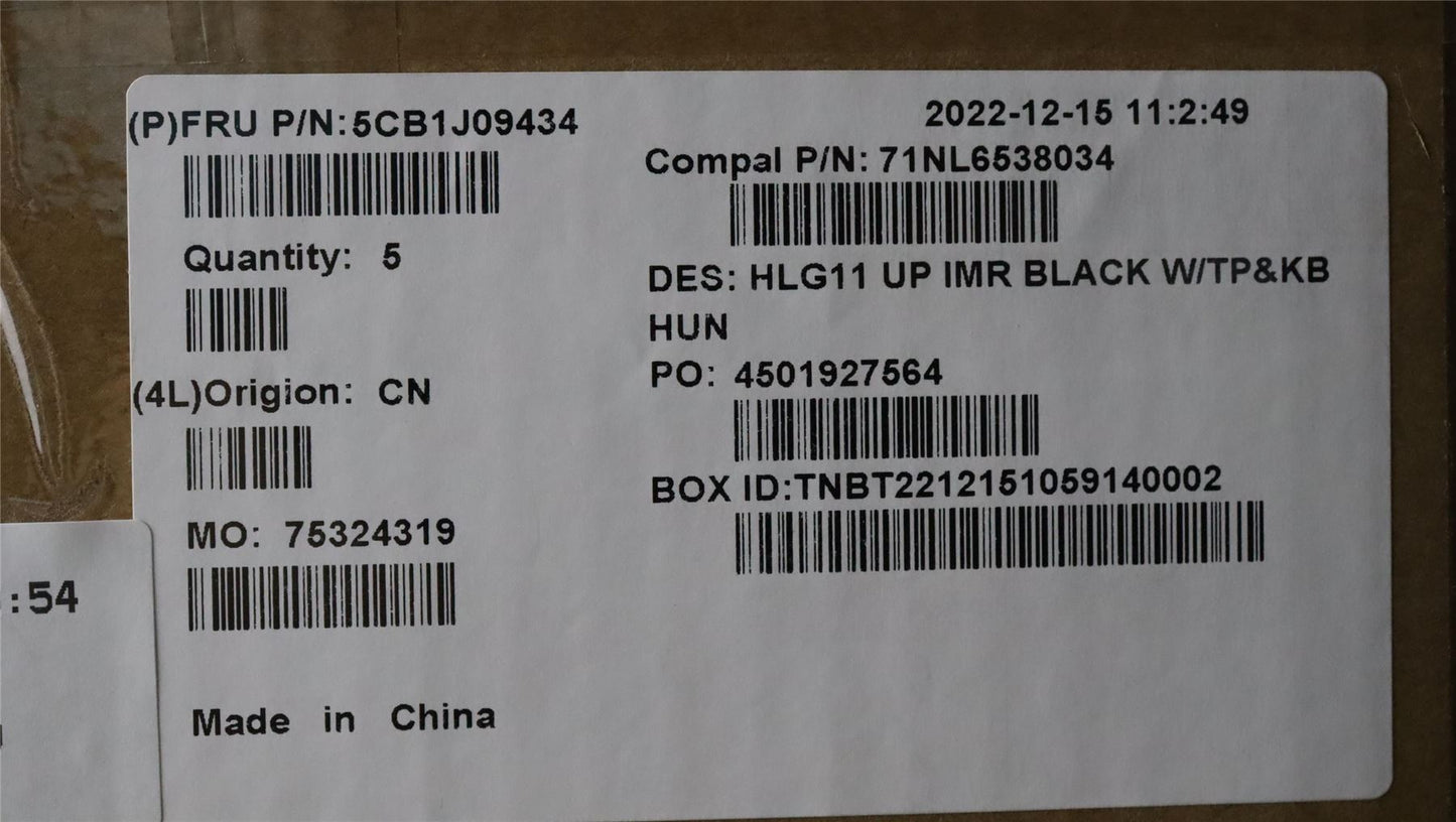 Lenovo IdeaPad 3 16IAH7 Palmrest Cover Touchpad Keyboard Hungarian 5CB1J09434