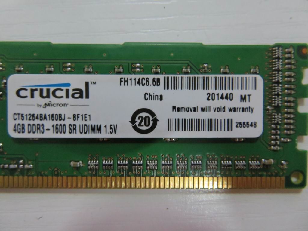 Lenovo 03T6566 EBJ41UF8BDW0-GN-F 4GB D3-1600MEMORY
