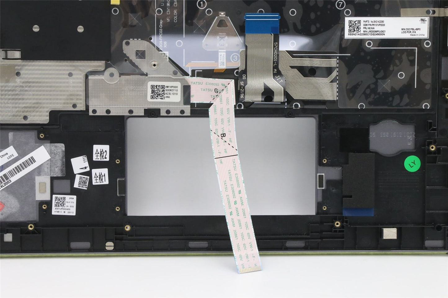 Lenovo ThinkPad T14s Gen 2 Keyboard Palmrest Top Cover Portuguese 5M11A37903