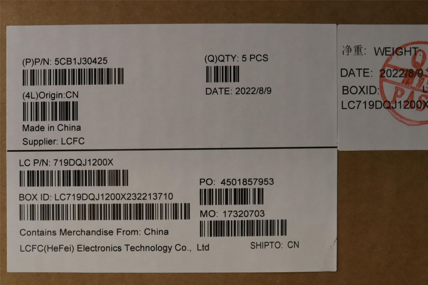 Lenovo COVER Upper Case ASM_EURO ENG L82UH FPBL 5CB1J30425