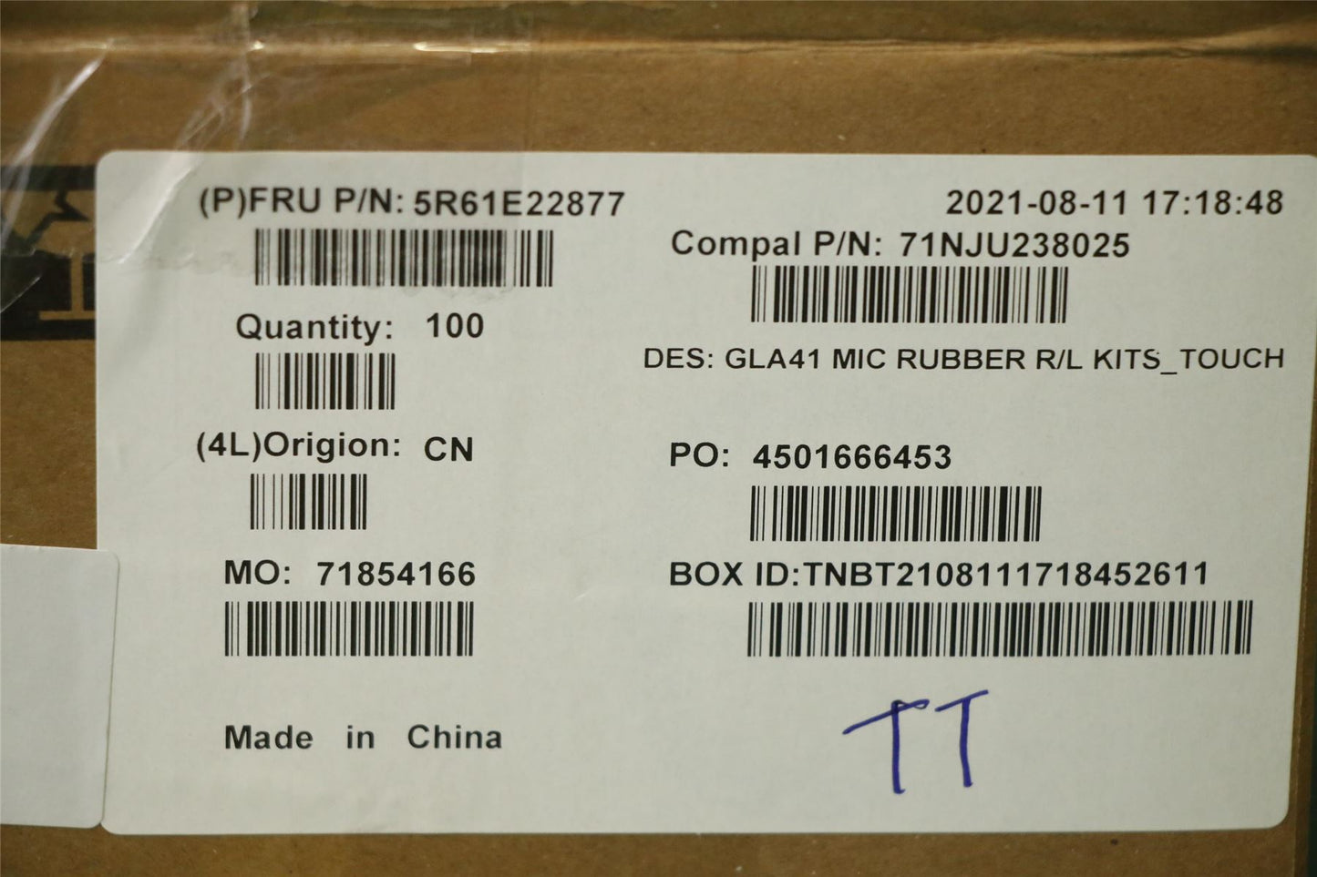 Lenovo RUBBER MIC rubber C 82L7 R/L for touch 5R61E22877