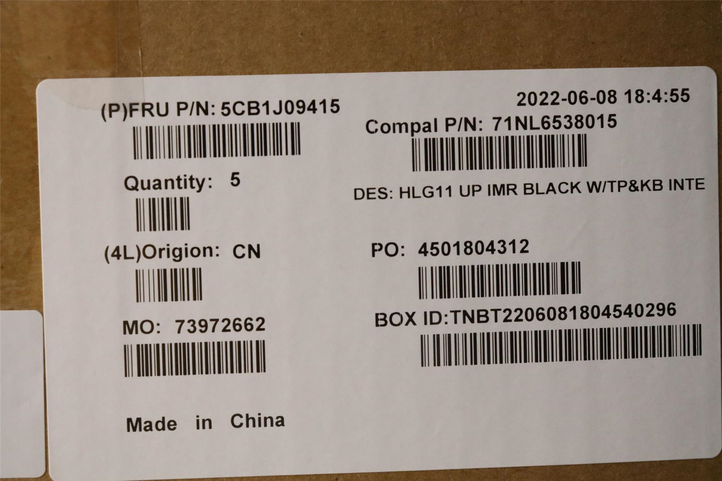 Lenovo IdeaPad 3 16IAH7 Palmrest Cover Touchpad Keyboard US Euro 5CB1J09415