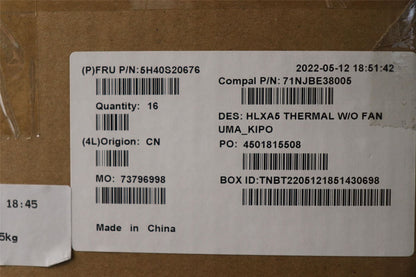 Lenovo HEATSINK Heatsink C 21DJ UMA KIPO 5H40S20676