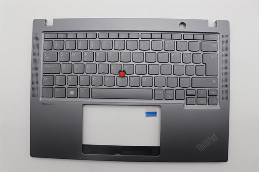 Lenovo ThinkPad X13 Gen 4 Keyboard Palmrest Top Cover Grey Backlit 5M11H94643