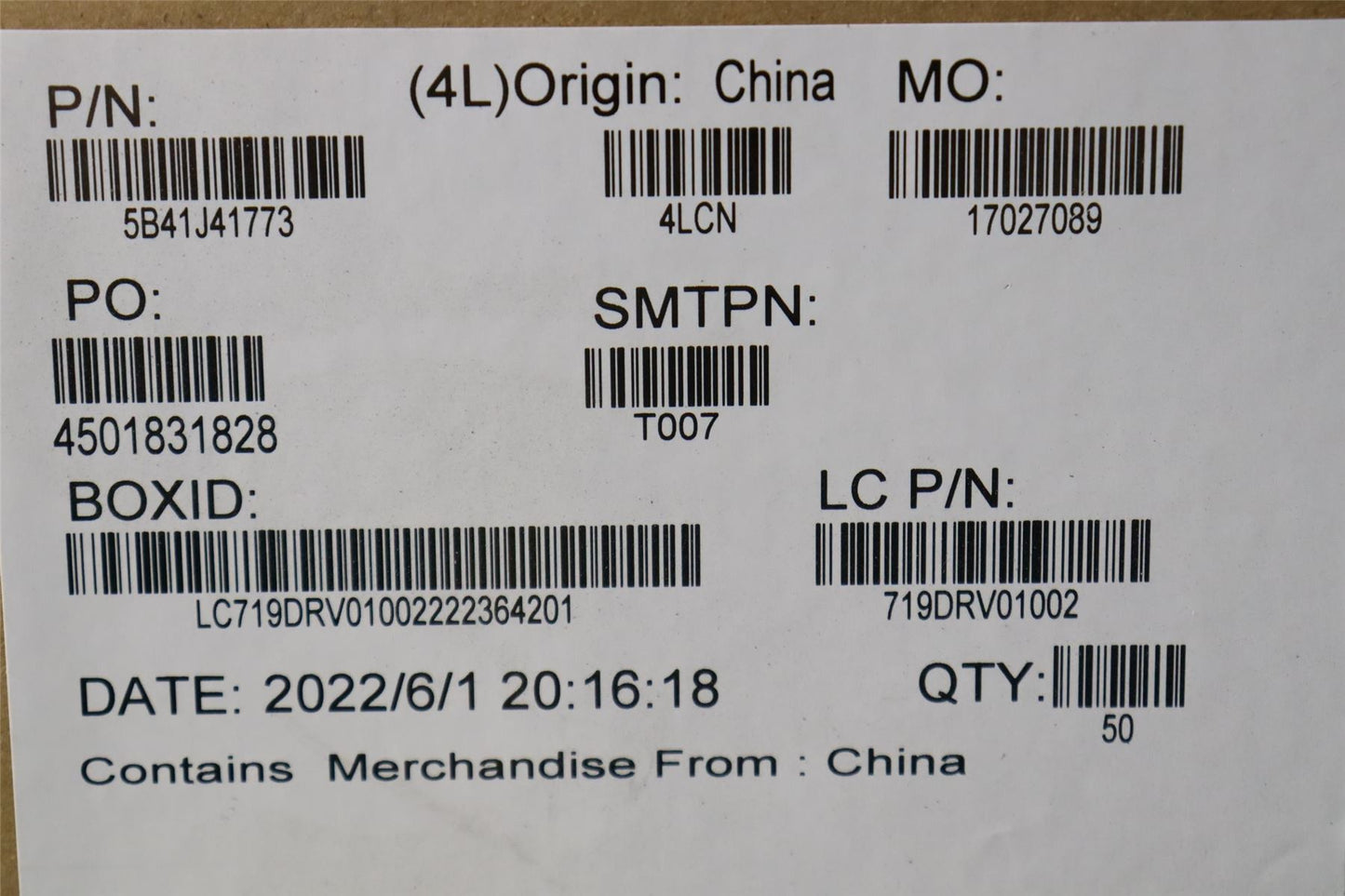 Lenovo BRACKET,WLAN,CABLE,KC 5B41J41773
