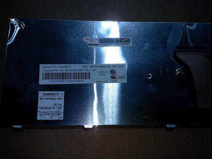 Clavier Lenovo IdeaPad Z500 Royaume-Uni Noir 25009873