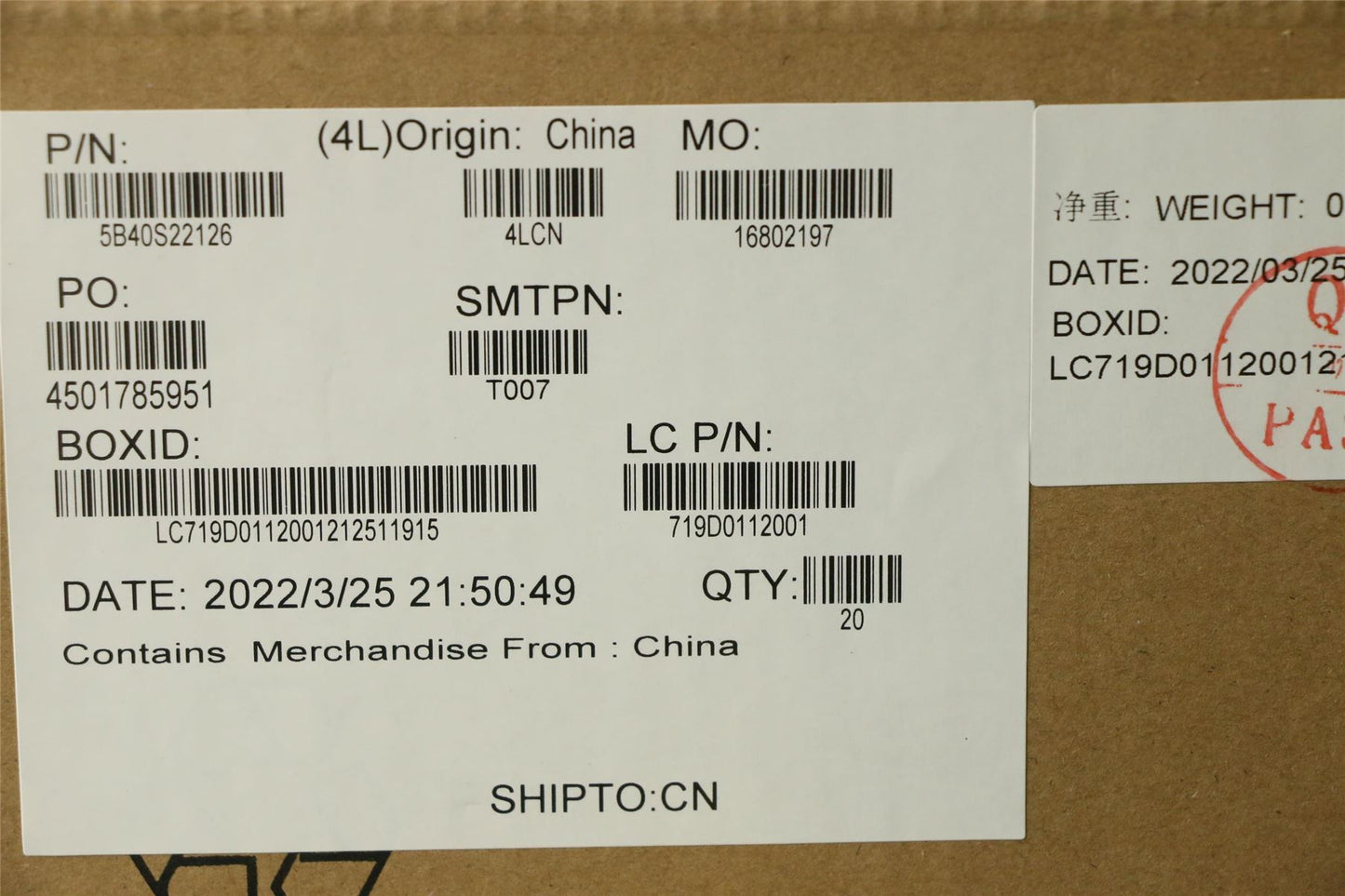 Lenovo Bracket L 82RC SSD Plate L 5B40S22126