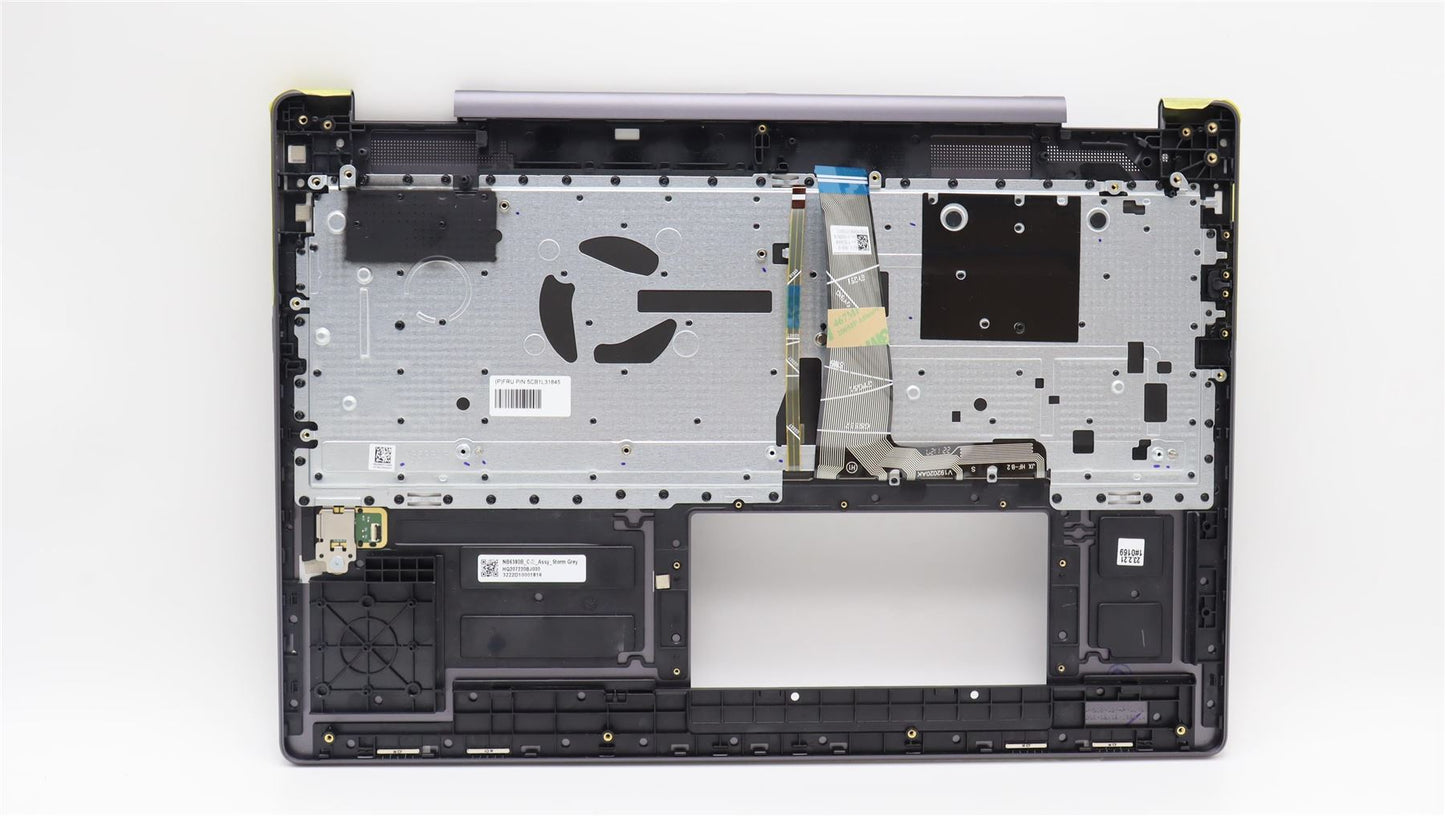 Lenovo Yoga 7 16IRL8 Palmrest Cover Keyboard German Grey 5CB1L31845