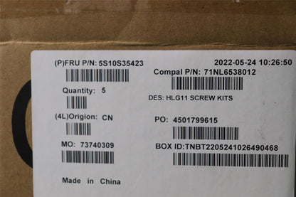 Lenovo SCREW Screw Pack C 82SA 5S10S35423
