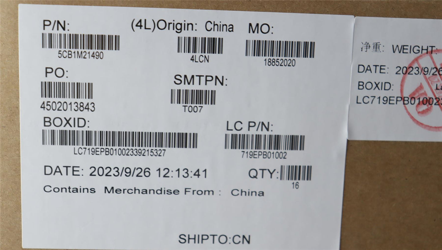 Lenovo FRU KP6B5_C_FRAME_ASSY_WWAN 5CB1M21490