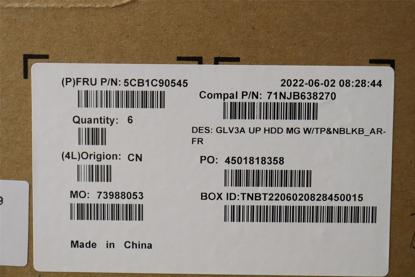 Lenovo UpperCaseASM_FRA/ARA C21A2 HDMGNBL 5CB1C90545