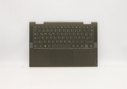 Lenovo Yoga 7-14ITL5 Keyboard Palmrest Top Cover German Dark Moss 5CB1A08859
