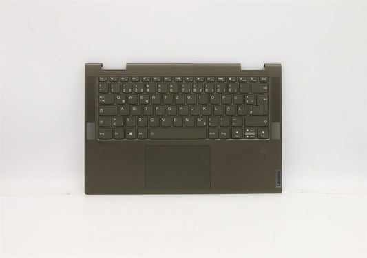Lenovo Yoga 7-14ITL5 Keyboard Palmrest Top Cover German Dark Moss 5CB1A08859