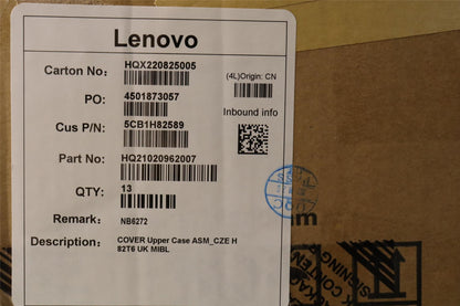 Lenovo Upper Case ASM_CZE H 82T6 UK MIBL 5CB1H82589