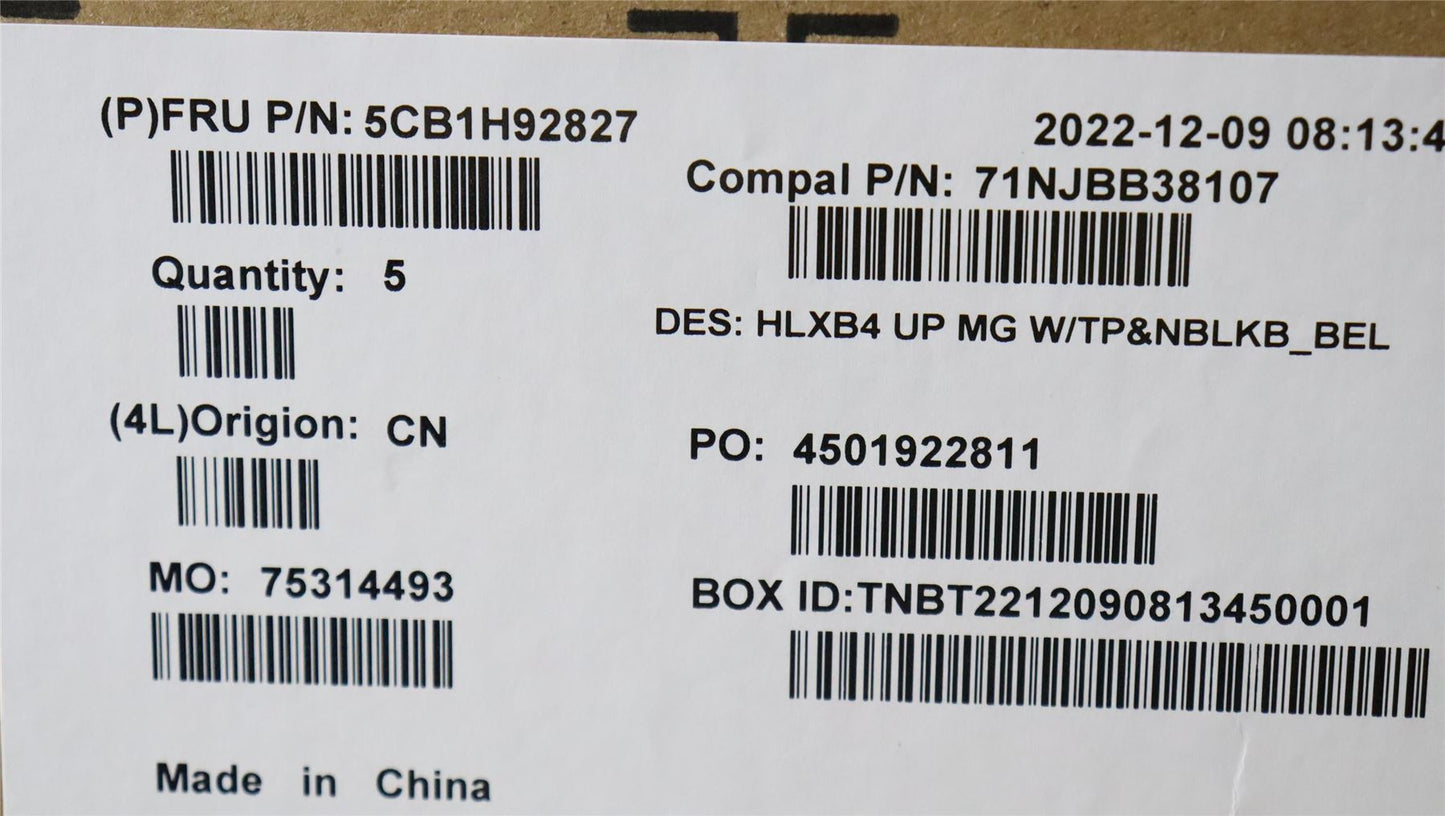 Lenovo ThinkBook 14 G4 ABA Palmrest Cover Touchpad Keyboard Silver 5CB1H92827