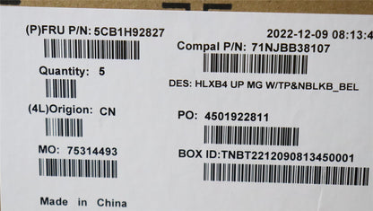 Lenovo ThinkBook 14 G4 ABA Palmrest Cover Touchpad Keyboard Silver 5CB1H92827