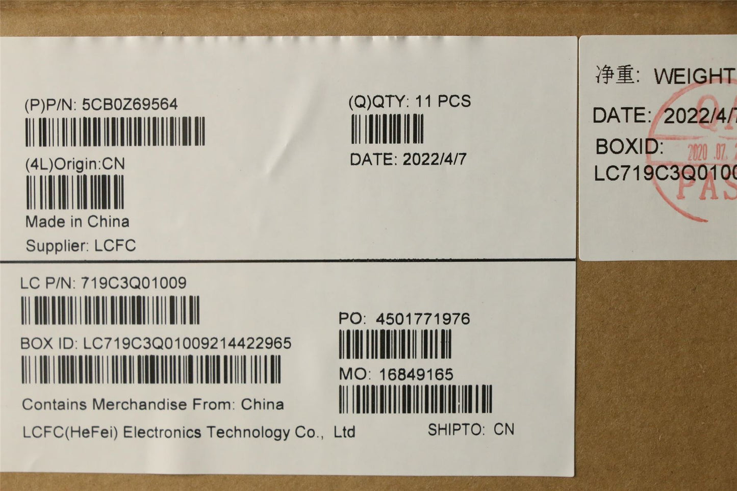 Lenovo FRU P14S G2_D_COV_SUB_ASSY_GRAY NE 5CB0Z69564