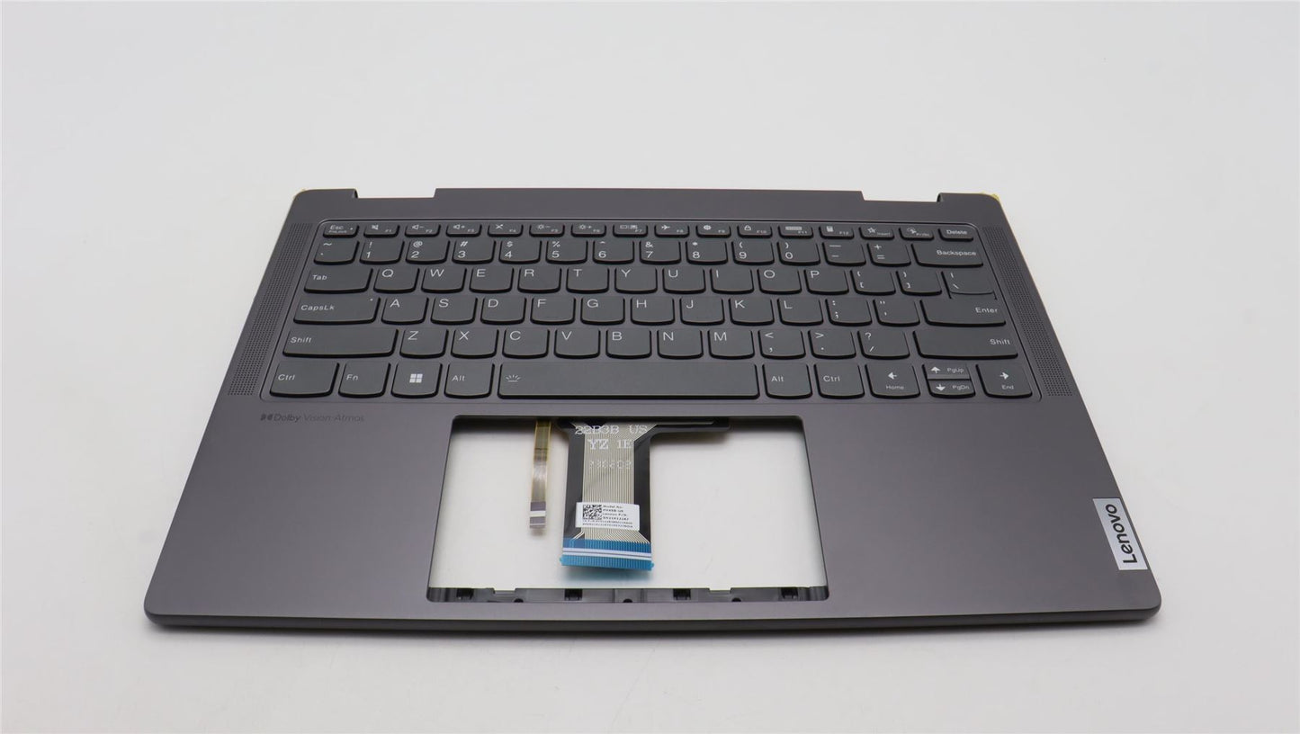 Lenovo Yoga 7 14IRL8 Keyboard Palmrest Top Cover US Storm Grey 5CB1L40839