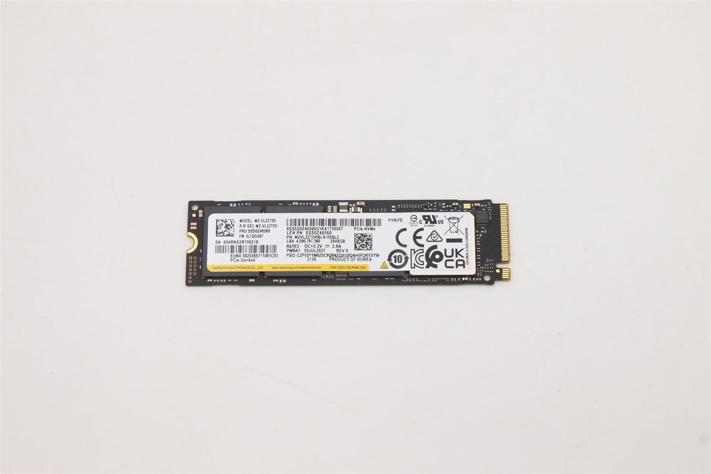 Lenovo Legion 7 16ARHA7 S7-15ACH6 S7 16ARHA7 Solid State Drive SSD 5SS1D08026