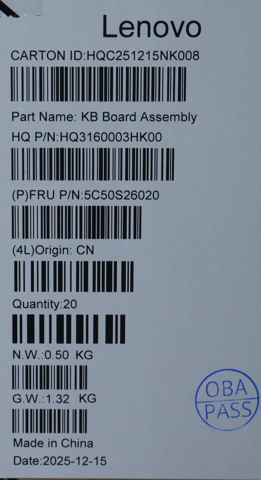 Lenovo CARDPOP H 83V7 USB Board 5C50S26020