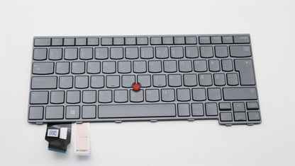 Lenovo ThinkPad T14 4 Keyboard Danish Grey Backlit 5N21D68353